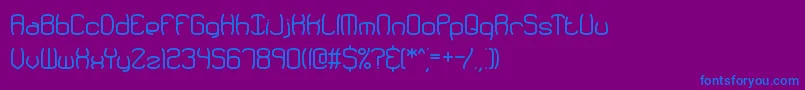 フォントRedundan – 紫色の背景に青い文字