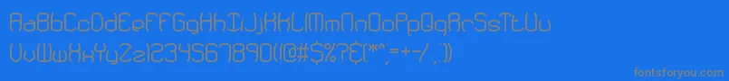 フォントRedundan – 青い背景に灰色の文字