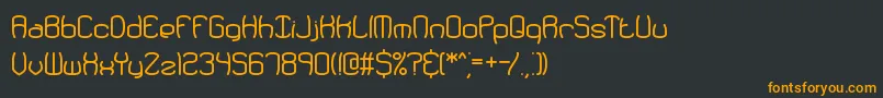 フォントRedundan – 黒い背景にオレンジの文字