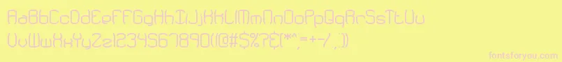 Redundan-Schriftart – Rosa Schriften auf gelbem Hintergrund
