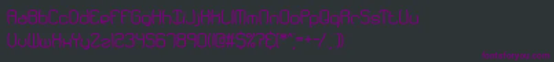 Fonte Redundan – fontes roxas em um fundo preto