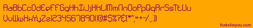 Redundan Font – Purple Fonts on Orange Background