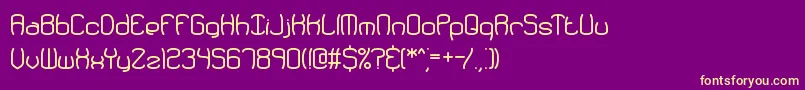 Redundan Font – Yellow Fonts on Purple Background