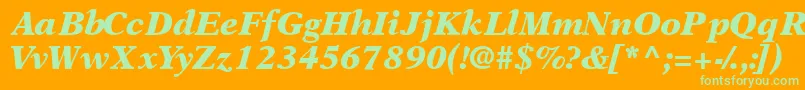 Orchidblackssk ffy Font – Green Fonts on Orange Background