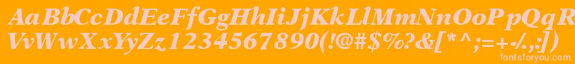 Orchidblackssk ffy Font – Pink Fonts on Orange Background