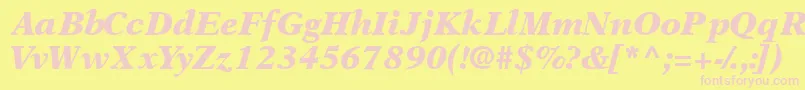 Orchidblackssk ffy Font – Pink Fonts on Yellow Background