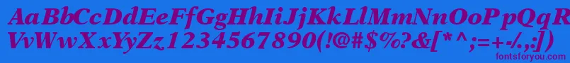 Orchidblackssk ffy Font – Purple Fonts on Blue Background