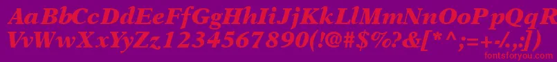 Orchidblackssk ffy Font – Red Fonts on Purple Background