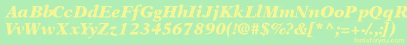 Orchidblackssk ffy Font – Yellow Fonts on Green Background