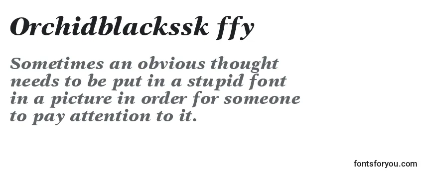 Orchidblackssk ffy フォントのレビュー