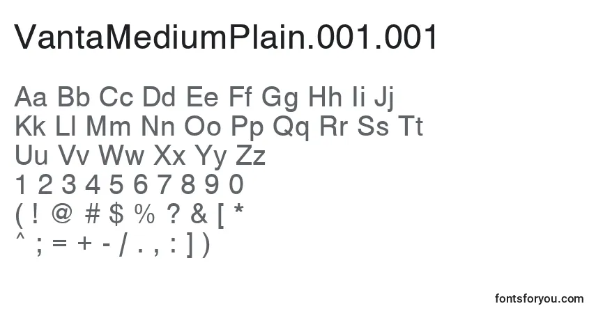 VantaMediumPlain.001.001 Font – alphabet, numbers, special characters