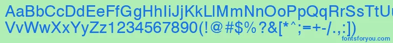 フォントVantaMediumPlain.001.001 – 青い文字は緑の背景です。