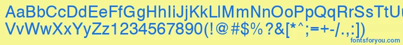 VantaMediumPlain.001.001 Font – Blue Fonts on Yellow Background