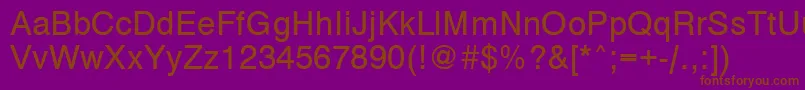Fonte VantaMediumPlain.001.001 – fontes marrons em um fundo roxo