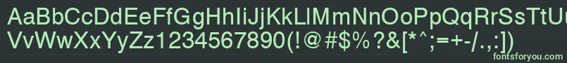 フォントVantaMediumPlain.001.001 – 黒い背景に緑の文字