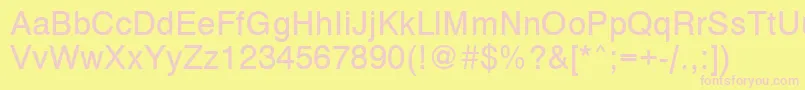 VantaMediumPlain.001.001 Font – Pink Fonts on Yellow Background