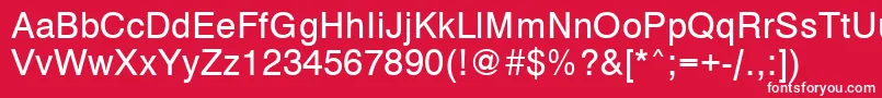 VantaMediumPlain.001.001 Font – White Fonts on Red Background