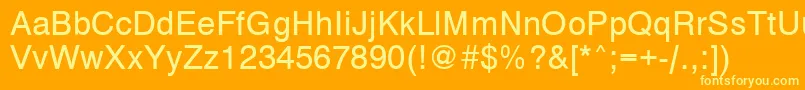 VantaMediumPlain.001.001 Font – Yellow Fonts on Orange Background