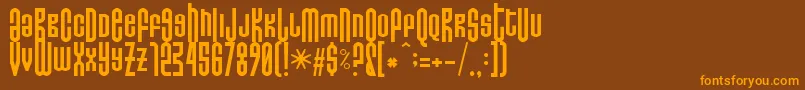 Do Not Eat This Font – Orange Fonts on Brown Background