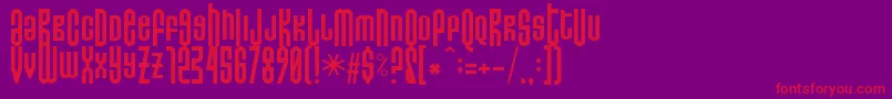 Do Not Eat This Font – Red Fonts on Purple Background