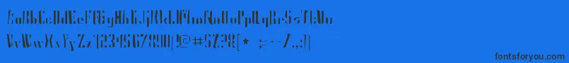 Presidentgasgaunt Font – Black Fonts on Blue Background