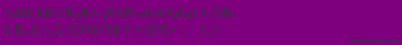 Presidentgasgaunt-Schriftart – Schwarze Schriften auf violettem Hintergrund