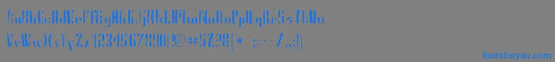 フォントPresidentgasgaunt – 灰色の背景に青い文字