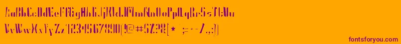 Presidentgasgaunt Font – Purple Fonts on Orange Background