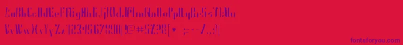 Presidentgasgaunt Font – Purple Fonts on Red Background