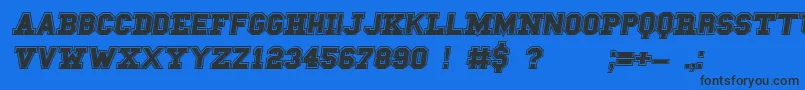 CampusA Font – Black Fonts on Blue Background