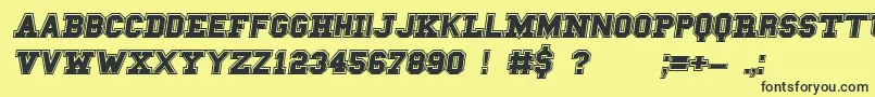 CampusA Font – Black Fonts on Yellow Background