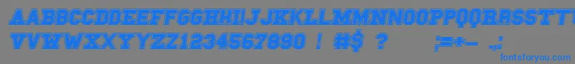 CampusA Font – Blue Fonts on Gray Background