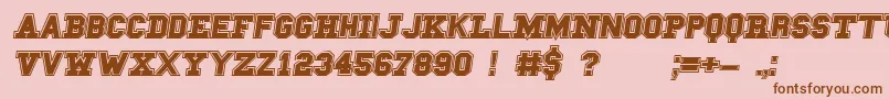 CampusA Font – Brown Fonts on Pink Background