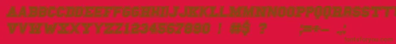CampusA Font – Brown Fonts on Red Background
