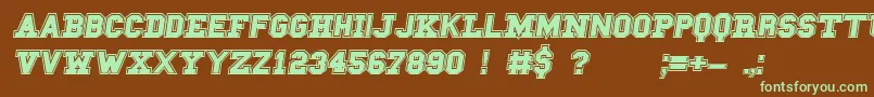 CampusA Font – Green Fonts on Brown Background