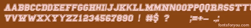 CampusA Font – Pink Fonts on Brown Background