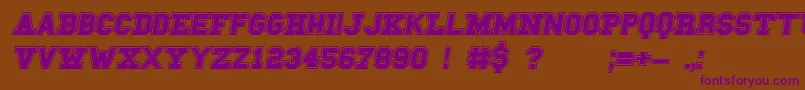 CampusA Font – Purple Fonts on Brown Background