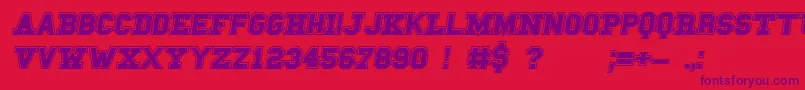 CampusA Font – Purple Fonts on Red Background