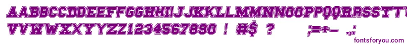 CampusA Font – Purple Fonts on White Background