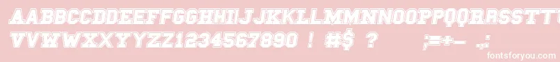 CampusA Font – White Fonts on Pink Background