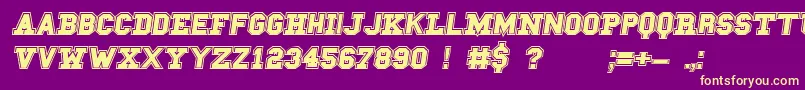 CampusA Font – Yellow Fonts on Purple Background