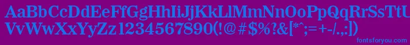 WichitaSerialBoldDb Font – Blue Fonts on Purple Background