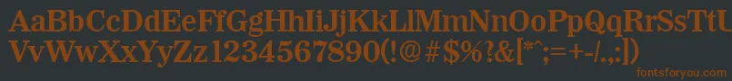 WichitaSerialBoldDb-fontti – ruskeat fontit mustalla taustalla