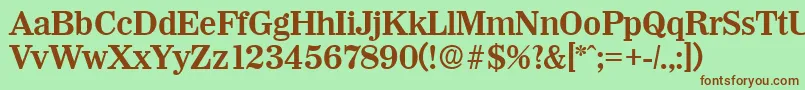 WichitaSerialBoldDb Font – Brown Fonts on Green Background