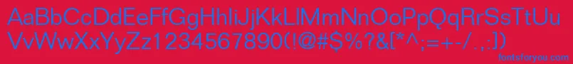 LayoutLightSsiLight Font – Blue Fonts on Red Background