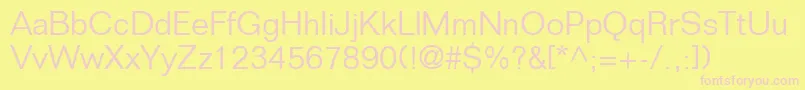 LayoutLightSsiLight Font – Pink Fonts on Yellow Background