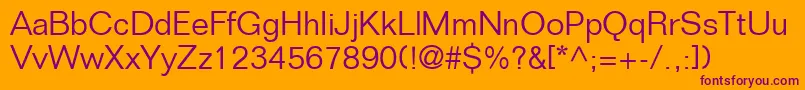 LayoutLightSsiLight Font – Purple Fonts on Orange Background