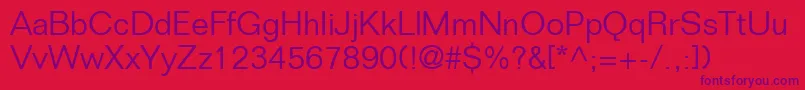 LayoutLightSsiLight Font – Purple Fonts on Red Background