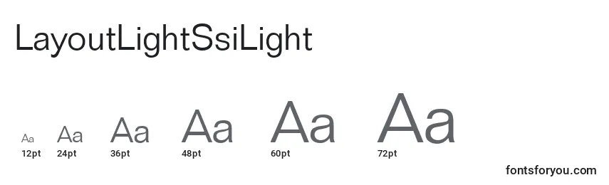Размеры шрифта LayoutLightSsiLight