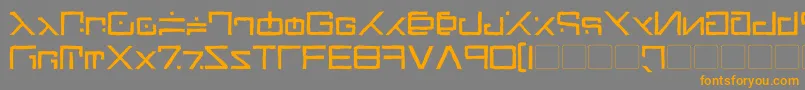 GreenMartianDistressed Font – Orange Fonts on Gray Background